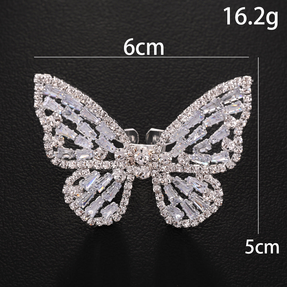 Wholesale Butterfly Ring  Light Luxury  Opening Ring Adjustable Rings