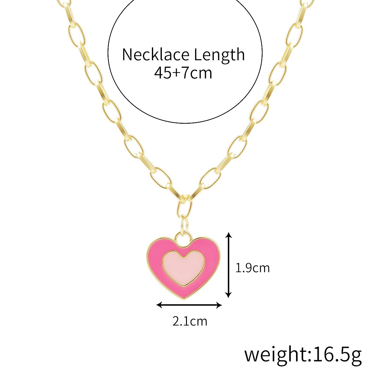 Wholesale alloy love rainbow pendant necklace