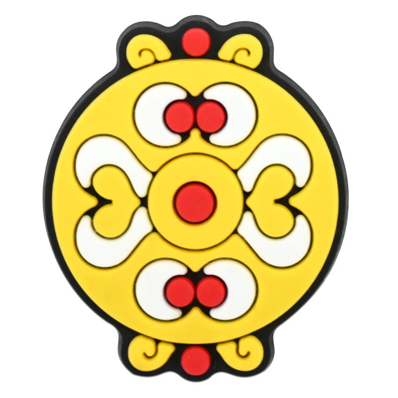 Wholesale Random 100pcs British style clogs    PVC Soft Rubber Shoe Buckle Decoration