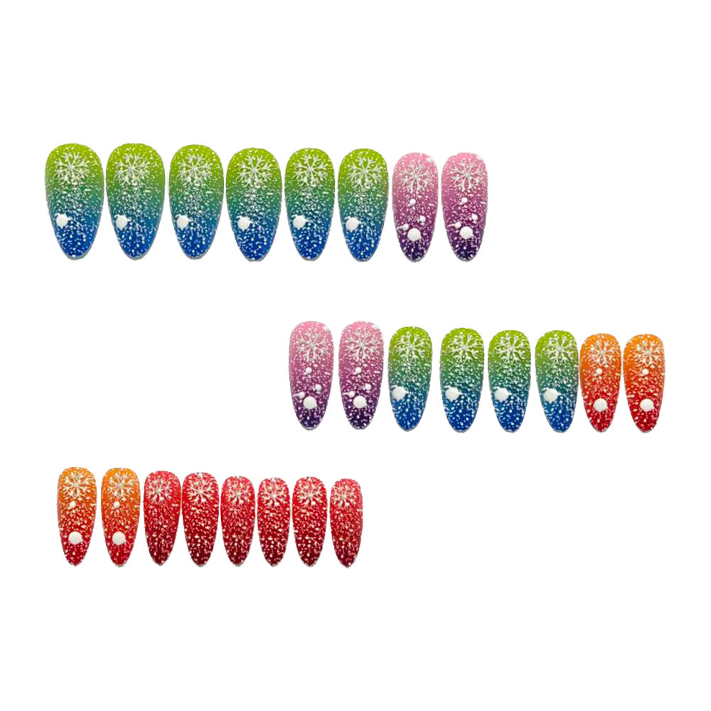 Wholesale 24 Pieces/  box Rainbow Gradient Nails Kits Nail Stickers
