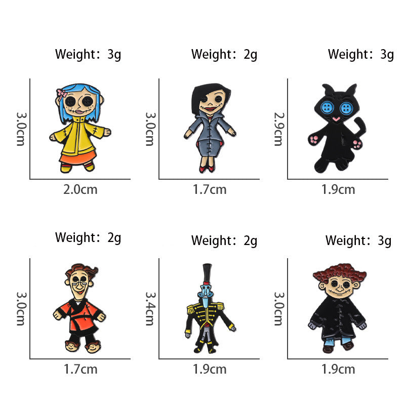 Wholesale Cartoon Horror Anime Peripheral Brooch