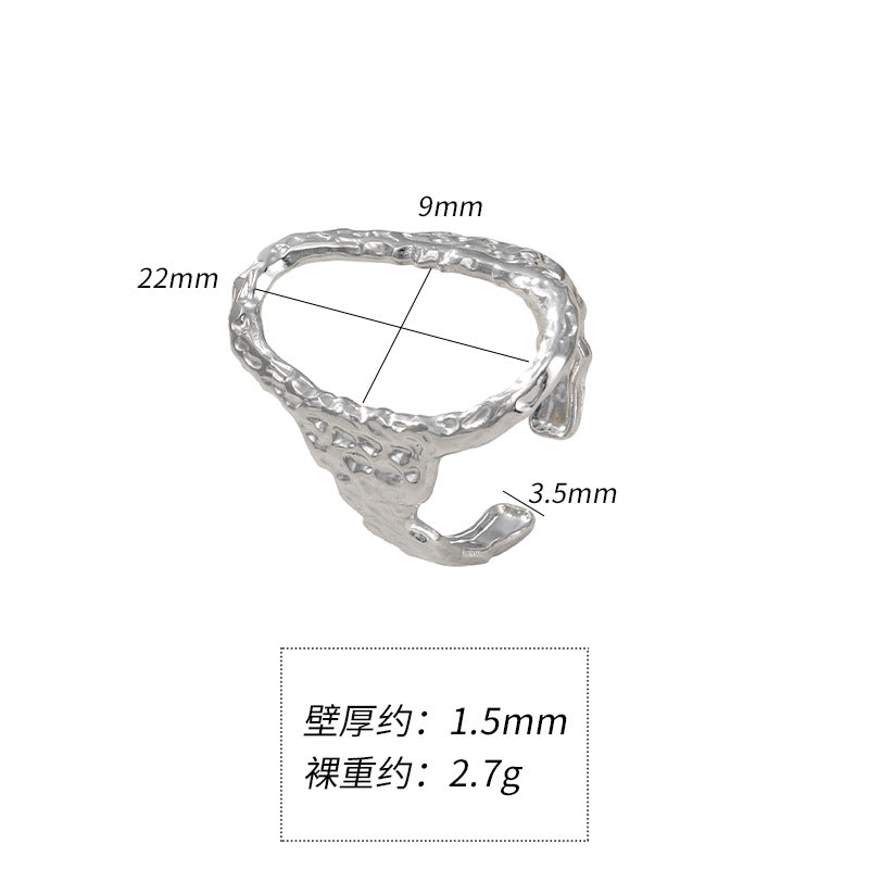 Wholesale titanium steel crown opening non-fading niche ring