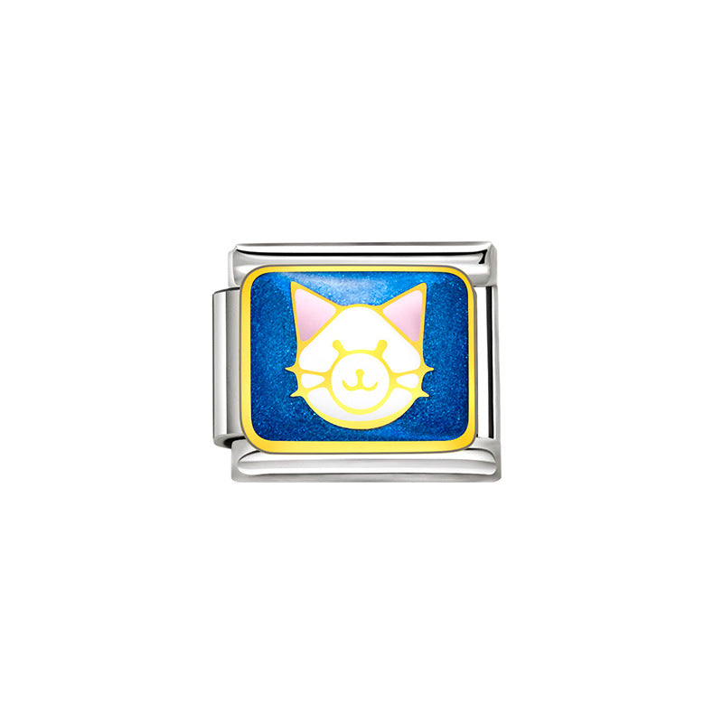 Wholesale Italian Charm Bracelet 9mm DIY Splicing Colorful 26-Letter Stainless Steel Composable Bracelet