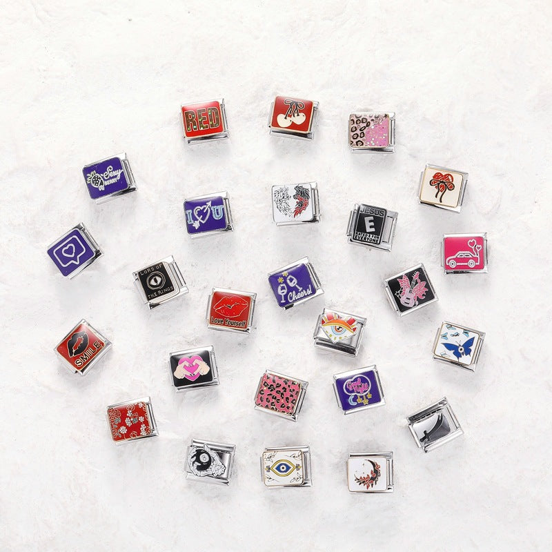 Wholesale  Italian Modular Bracelet 9mm DIY Splicing Removable Stainless Steel Combinable Bracelet