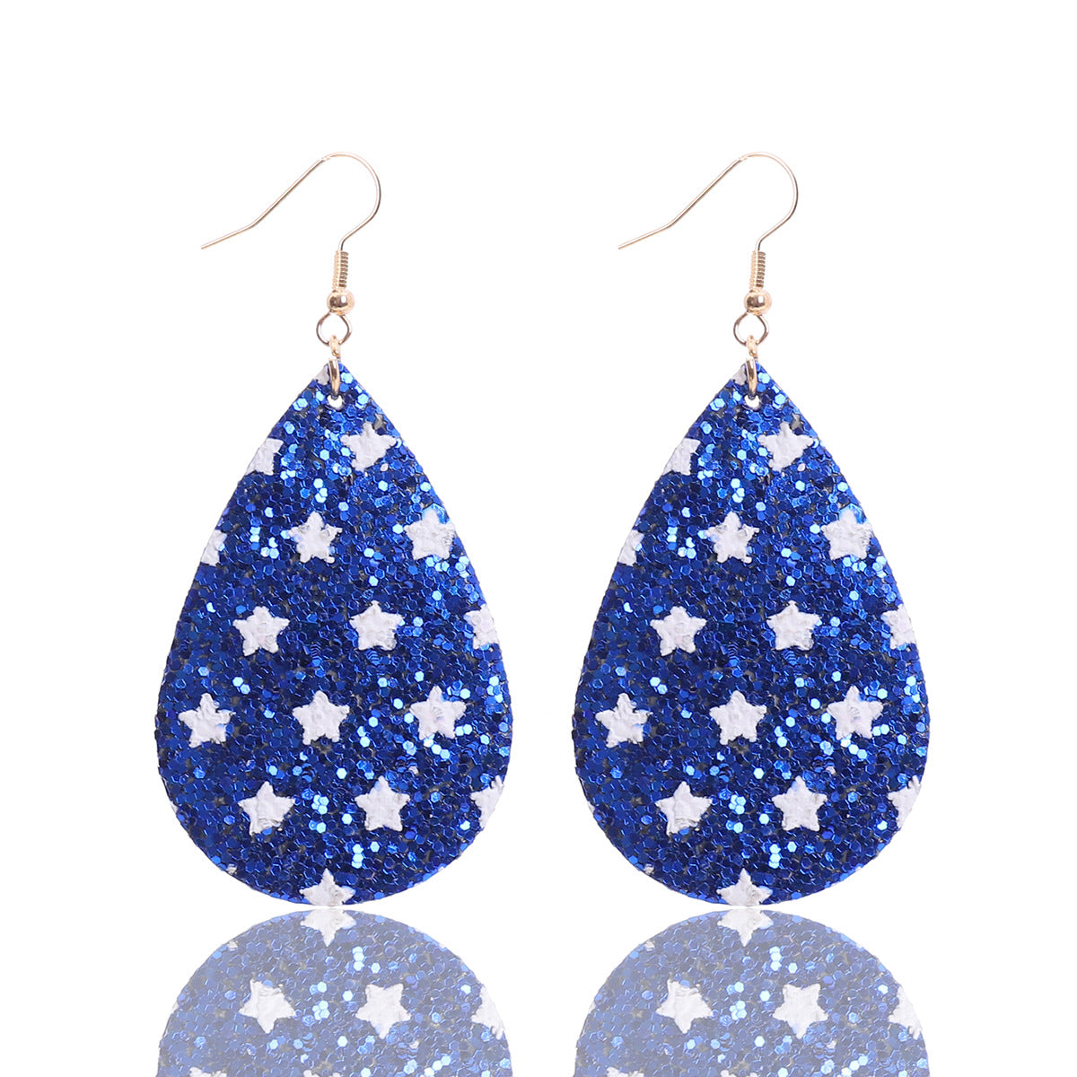 Wholesale  Flag Leather Earrings Independence Day Earrings