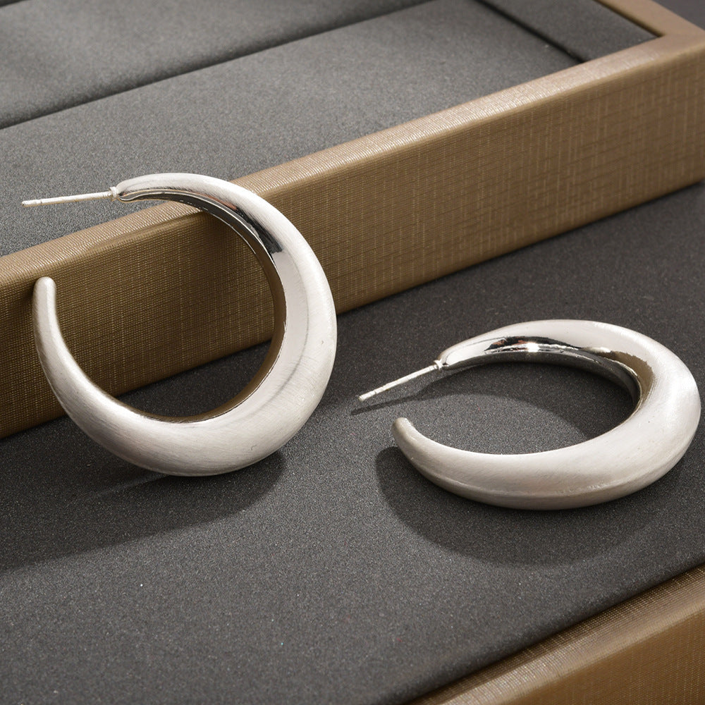 Wholesale  C- type brushed earrings