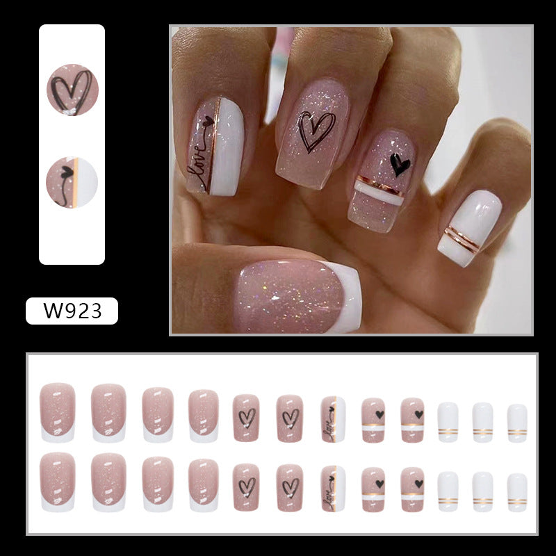 Wholesale 24 Pieces/box Valentine's Day Nails Kits Nail Stickers ACC-NS-QiHeng019