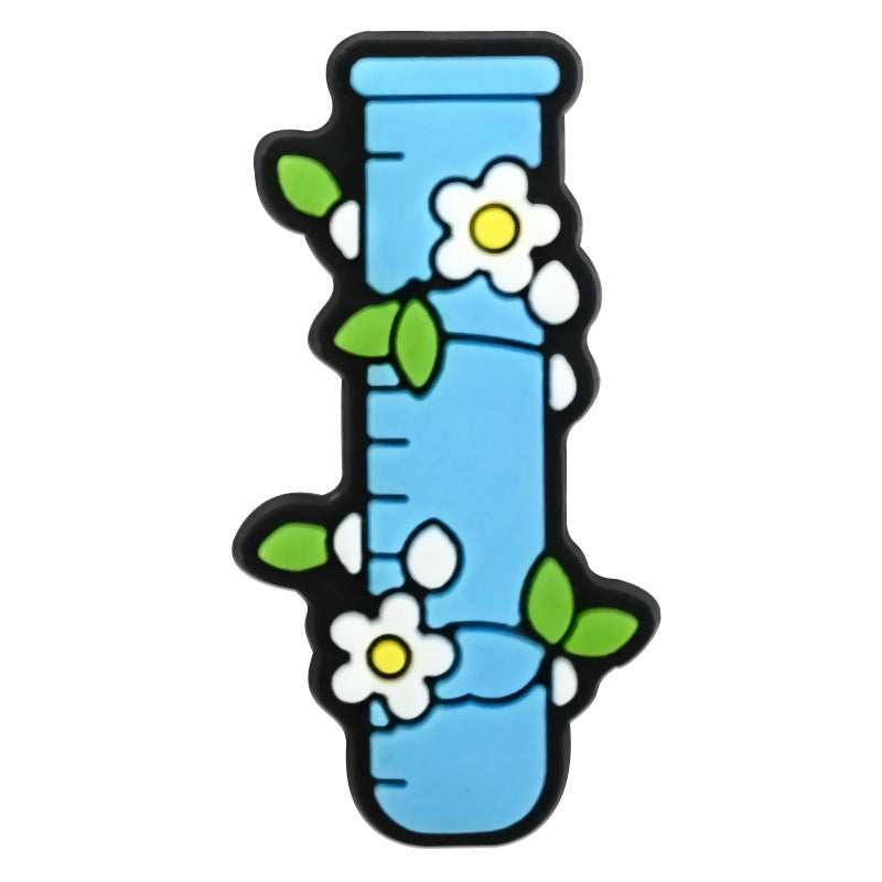 Wholesale Random 100pcs  floral vase series  PVC Soft Rubber Shoe Buckle Decoration