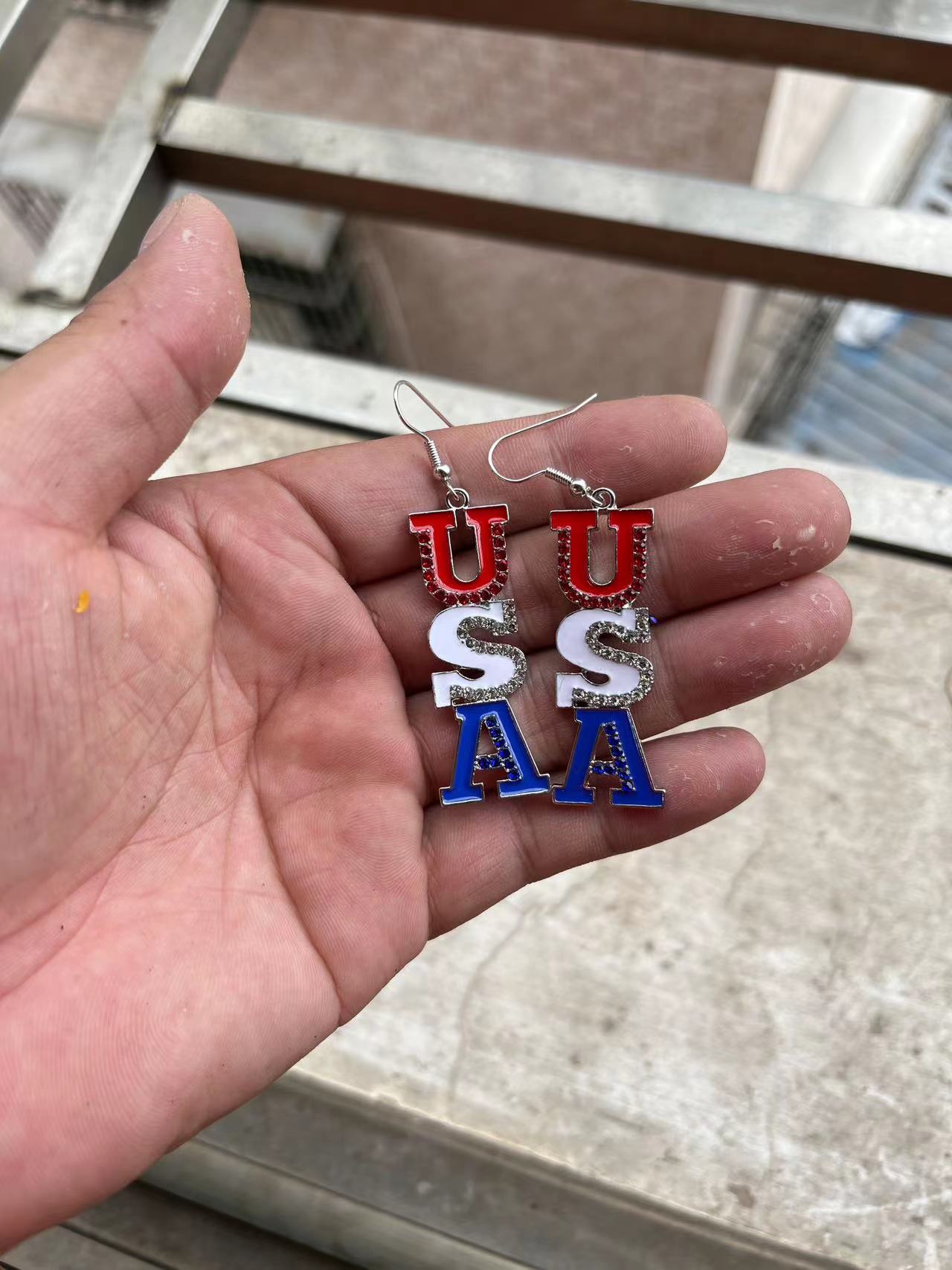 Wholesale  Independence Day Flag Series Earrings