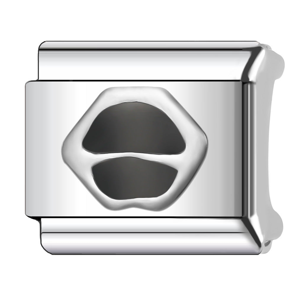 Wholesale Italian Charm Bracelet 9mm DIY 9MM Single Section Creative Stainless Steel Composable Bracelet