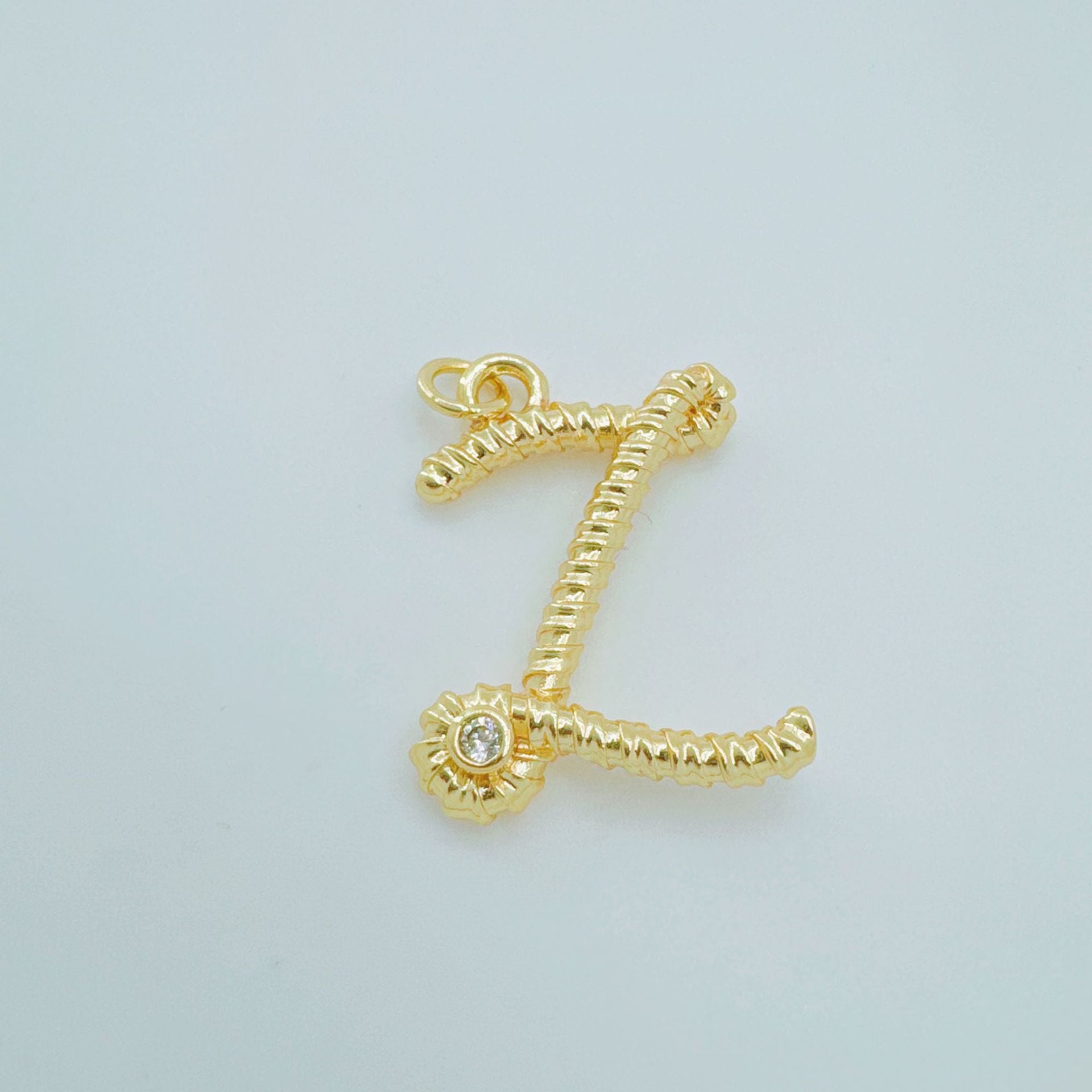 Wholesale Gold Plated Copper 26 Letter Alphabet Pendant,  Trendy Hip-Hop Jewelry Accessory for Everyday Gift