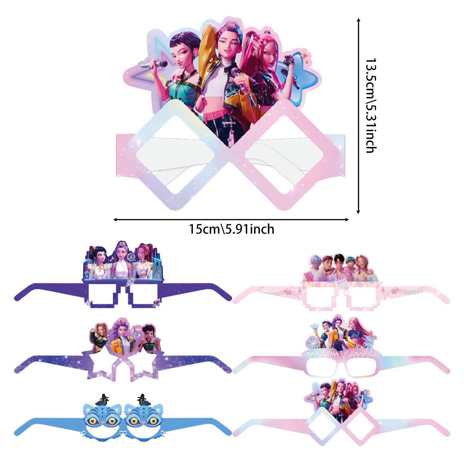 Wholesale KPOP  birthday party decoration tableware supplies atmosphere layout five-piece set kpop