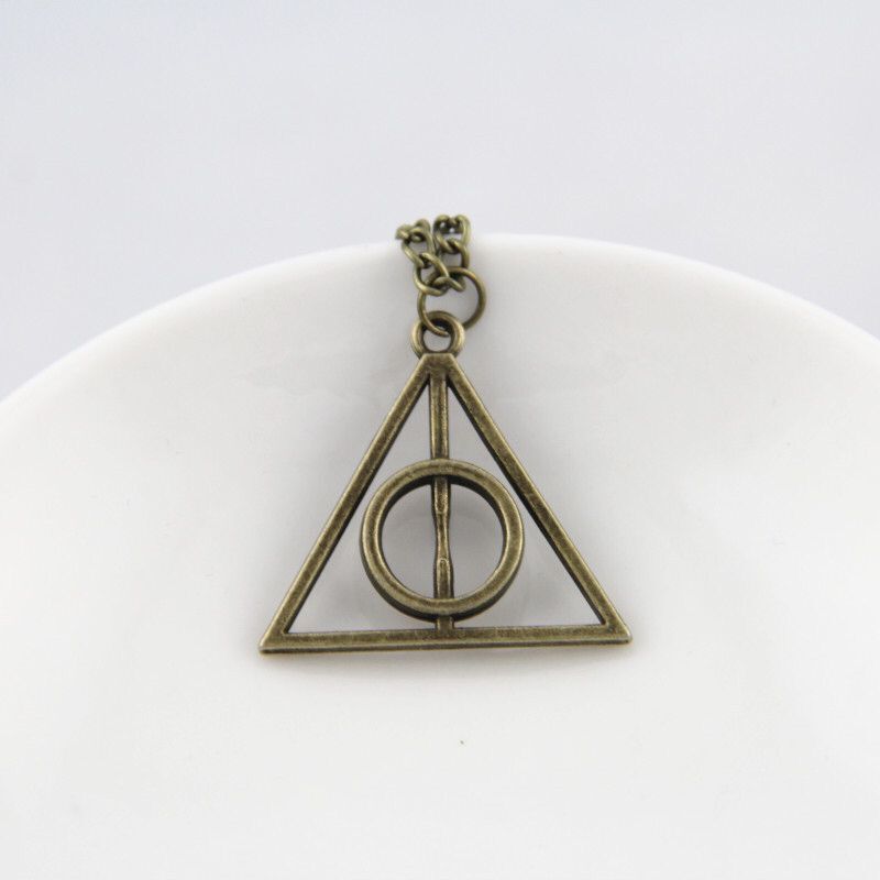 Wholesale Deathly Hallows Triangle Pendant Sweater Necklace