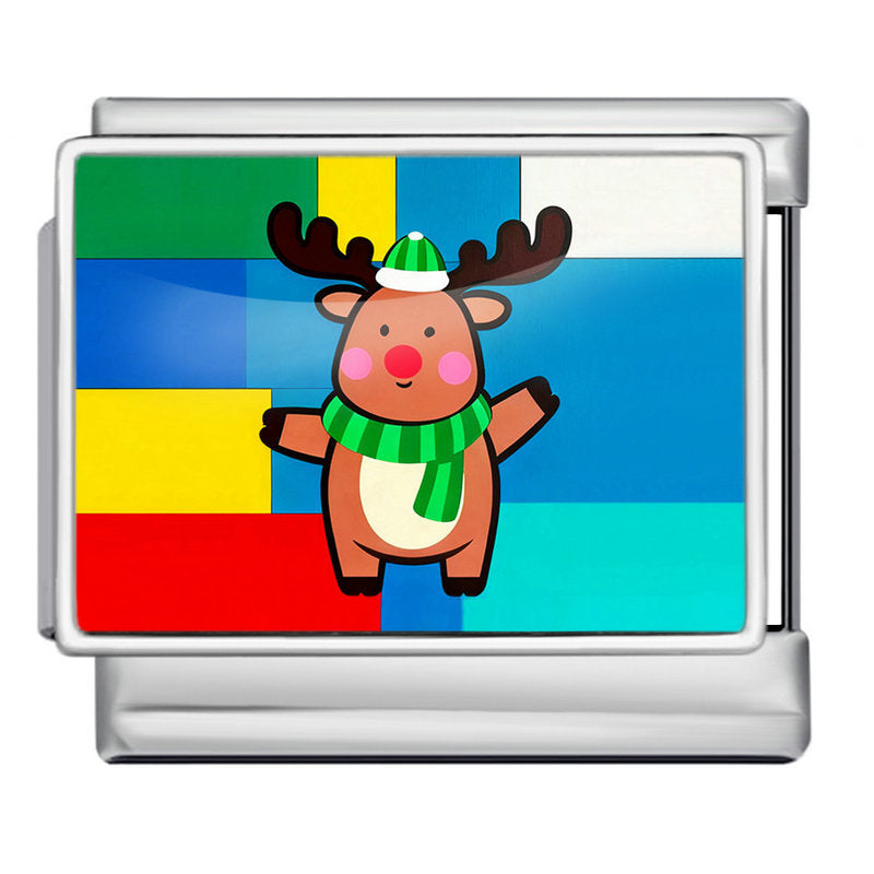 Wholesale  Italian Charm Bracelet 9mm DIY Christmas Series Picture Creative Stainless Steel Composable Bracelet