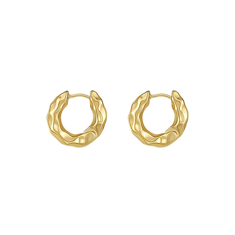 Wholesale Niche Metal Hoop Earrings Gold Earrings ACC-ES-DangKa006