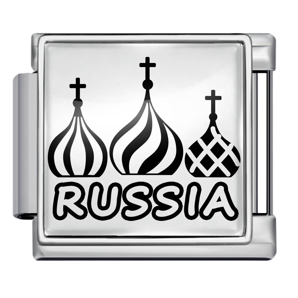 Wholesale Stainless Steel Bracelet with Russian Architectural Pattern Chic Everyday Wear