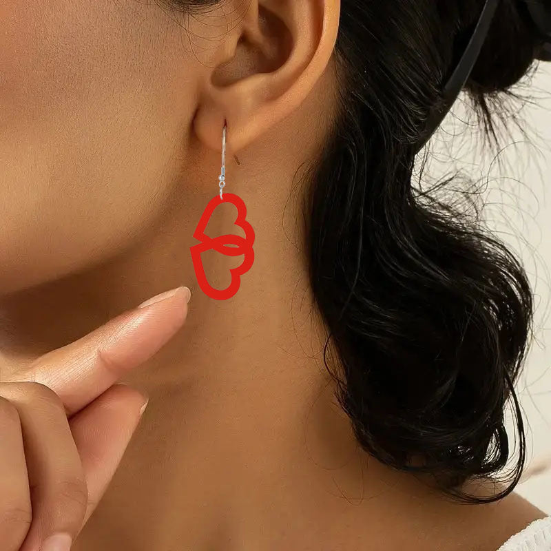 Wholesale Valentine's Day Heart Acrylic Earrings