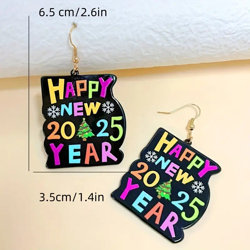 Wholesale 2025 Colorful English Numbers Acrylic Earrings ACC-ES-Xiyin007