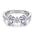 Wholesale  925 sterling silver bow ring  heart-shaped zircon diamond ring