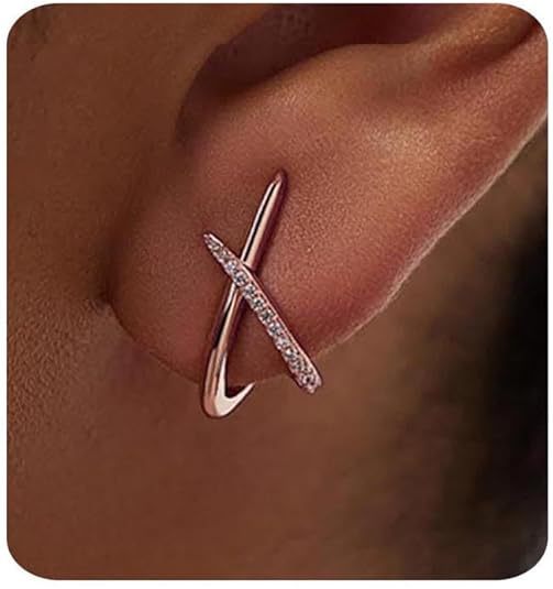 Wholesale Cross Zircon Earrings Gold Plated Sparkle Fashion Jewelry for Gift Boutique Resale