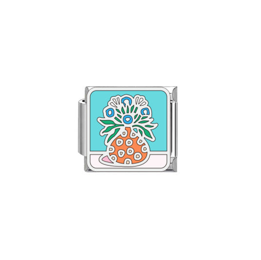 Wholesale New Floral Series Italian Modular Bracelet - DIY Interlocking Template Jewelry