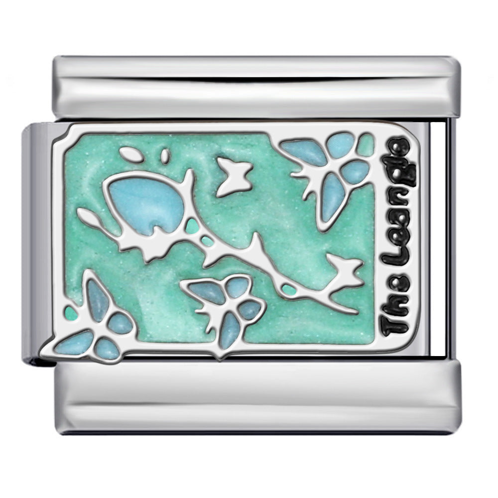 Wholesale 5pcs Italian Charm Bracelet 9mm DIY Splicing Tarot Series Stainless Steel Composable Bracelet