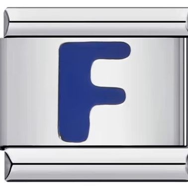 Wholesale 10pcs Italian Charm Bracelet 9mm DIY Splicing Removable Blue English Letters Stainless Steel Composable Bracelet