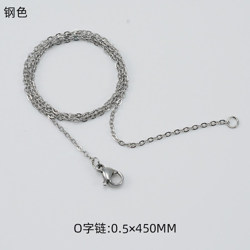 Wholesale  stainless steel O-chain female simple Joker jewelry chain