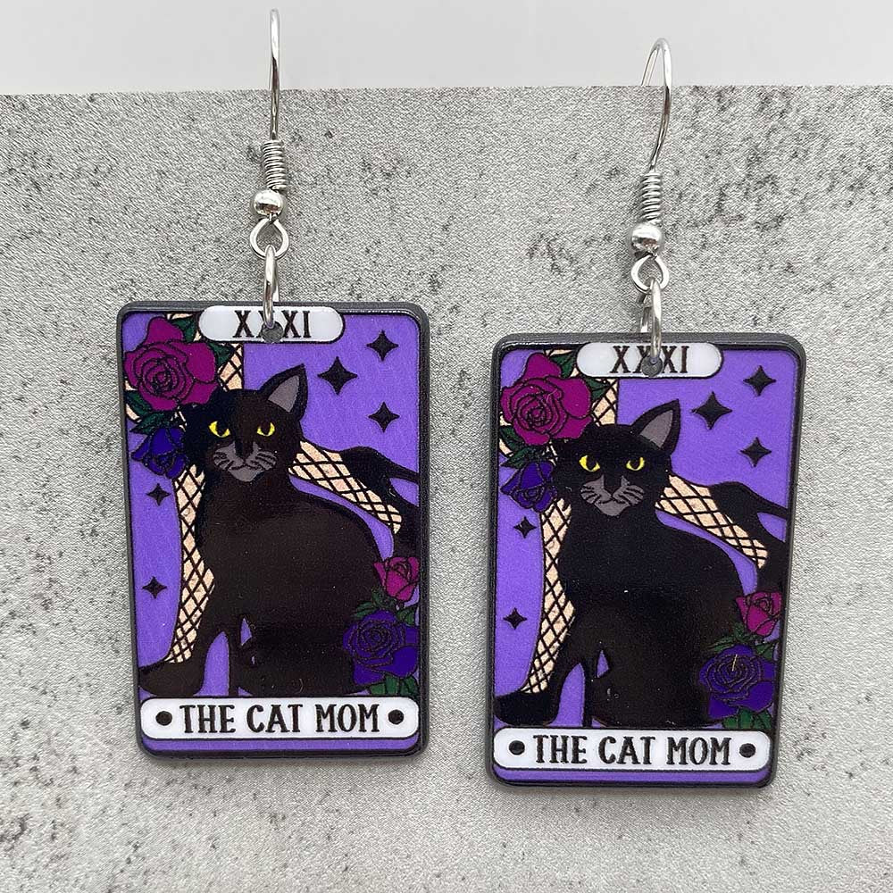 Wholesale Halloween Acrylic Skull Cat Bat Earrings ACC-ES-ChenY033