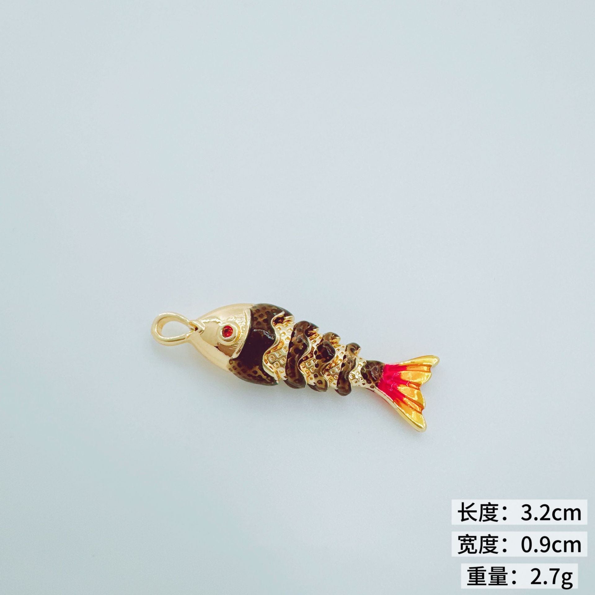 Wholesale Marine-Themed Gold-Plated Copper Enamel Pendants Fashion Accessory for DIY Jewelry