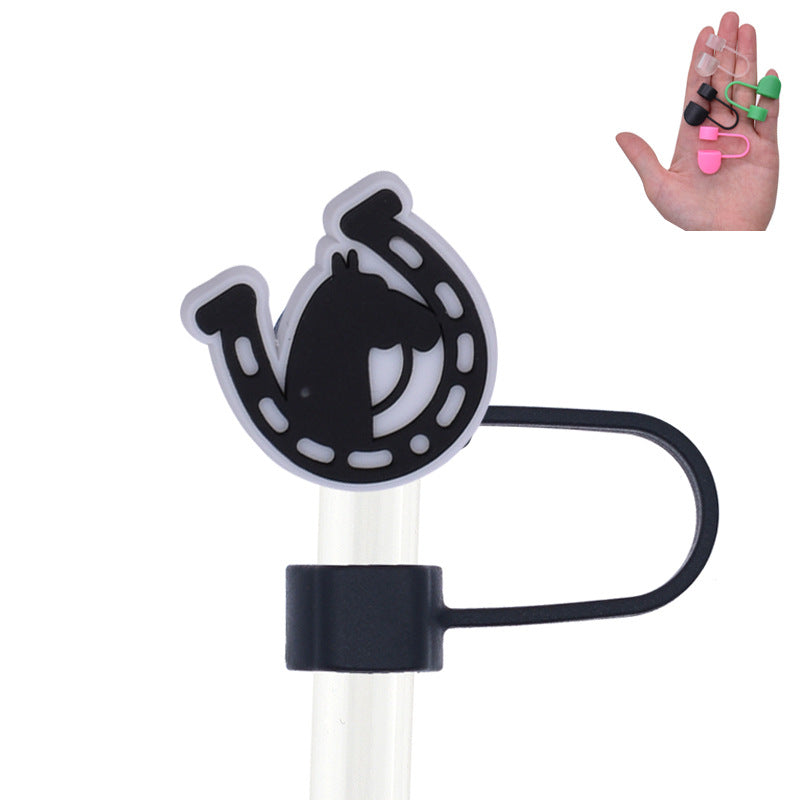 Wholesale Random 100pcs Cowgirl PVC Soft Straw Tube Cap