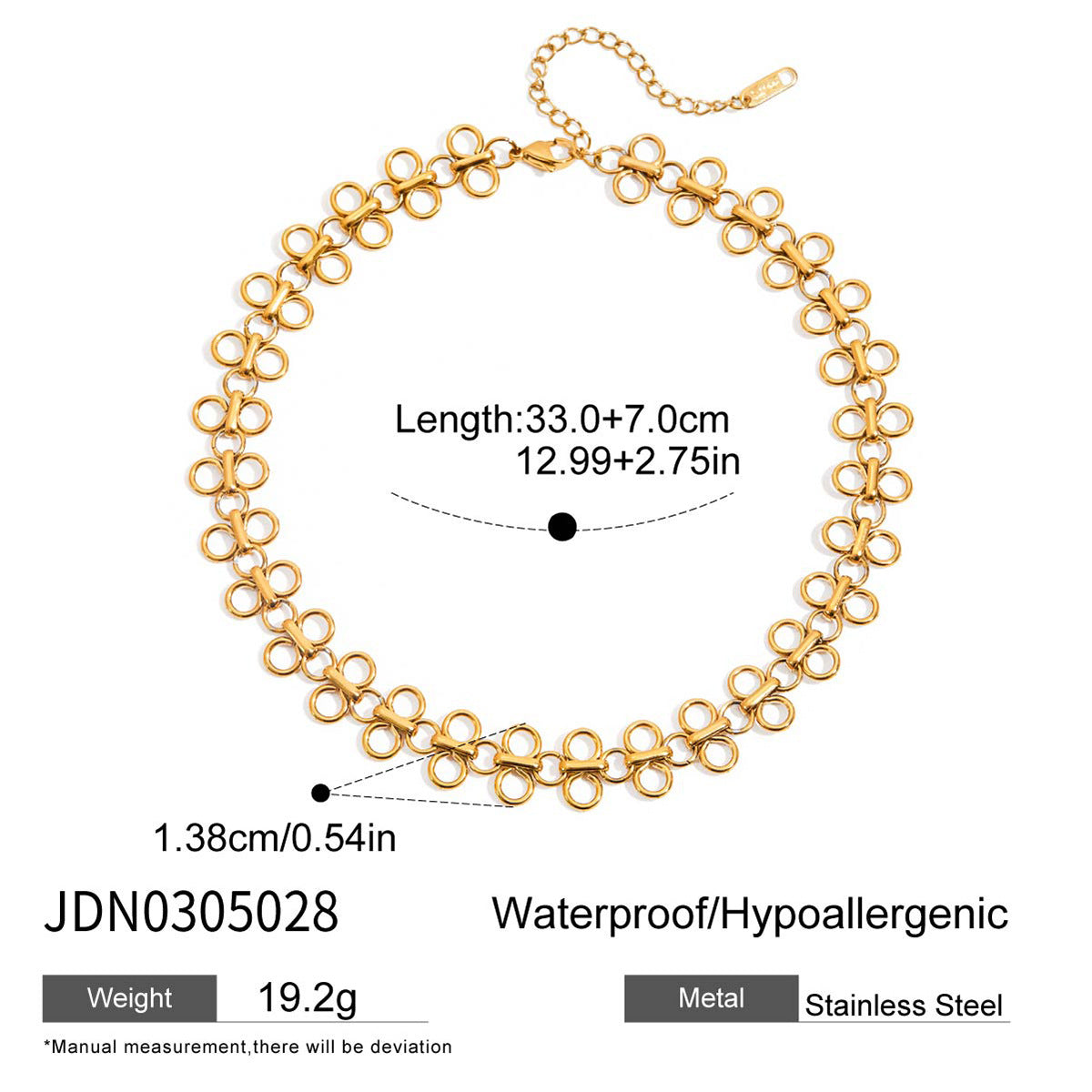 Wholesale Stainless Steel Four-Leaf Clover Necklace