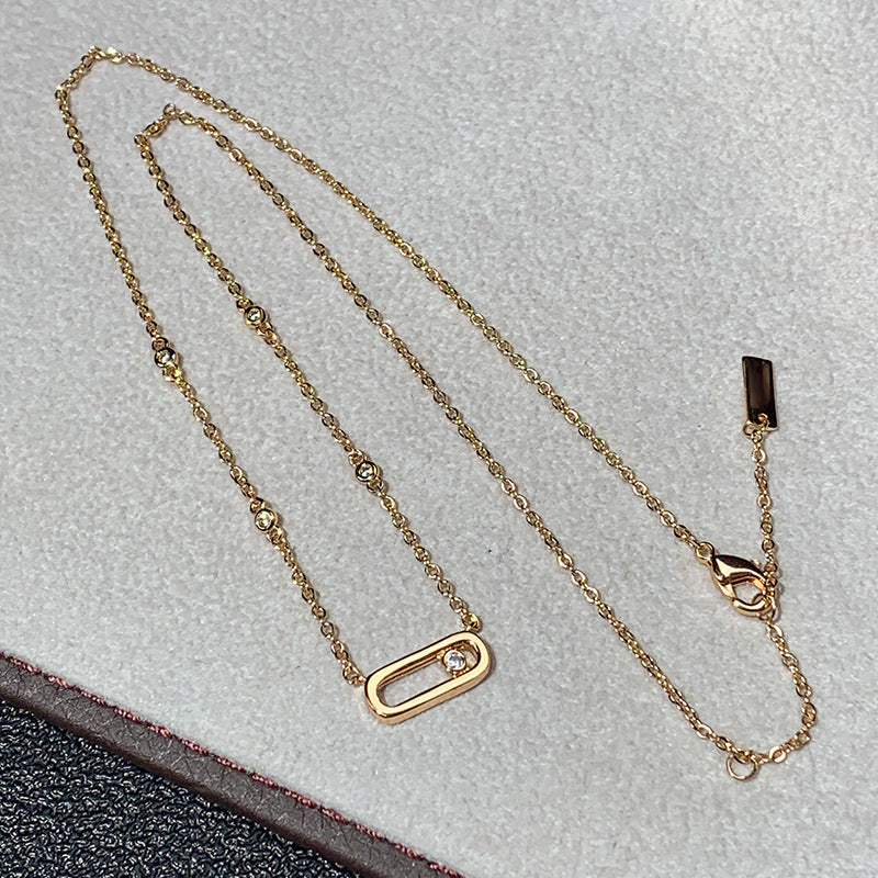 Wholesale Plating 18k Rose Gold High-grade All-match Clavicle Chain Necklaces