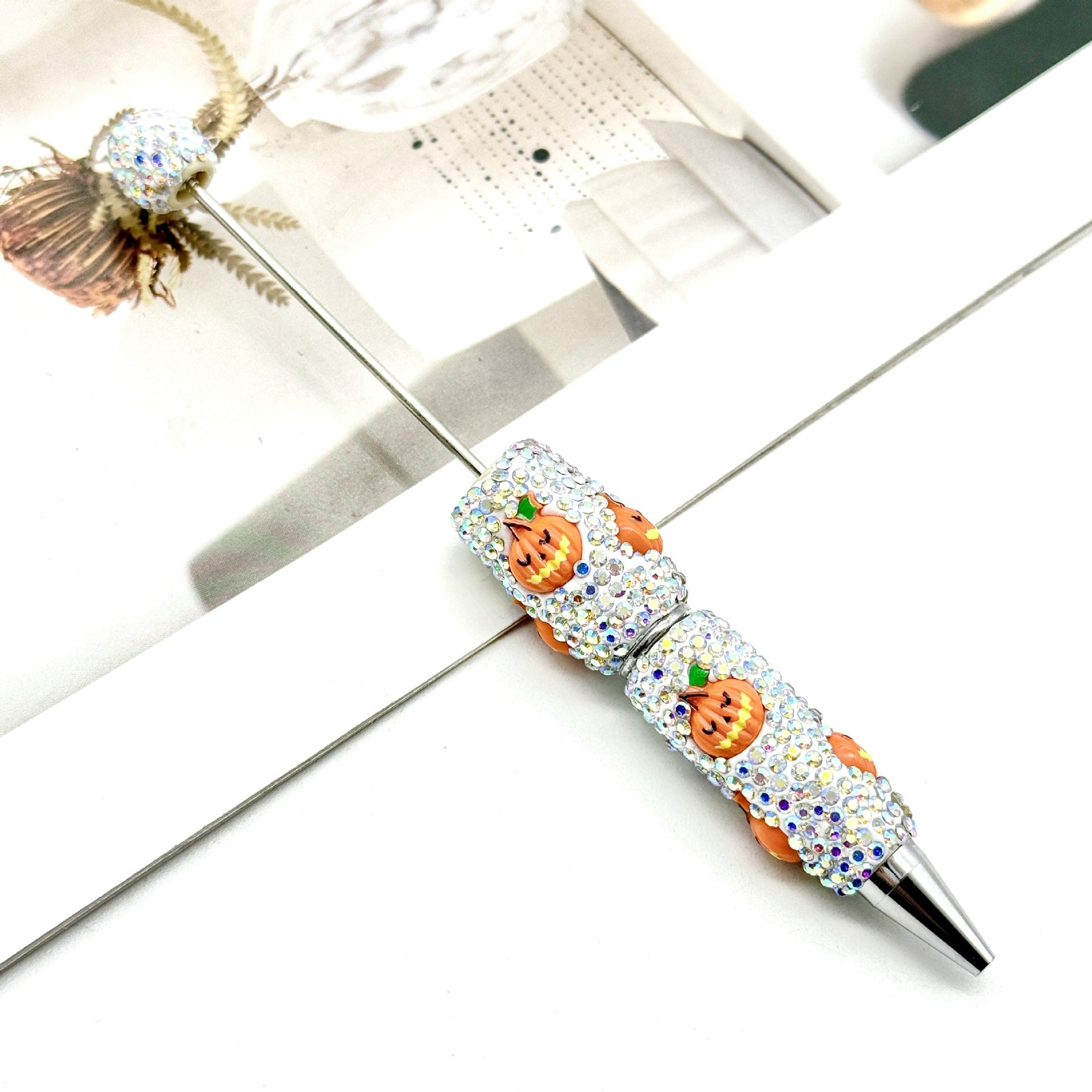 Wholesale  DIY  Pumpkin Beadable Pens