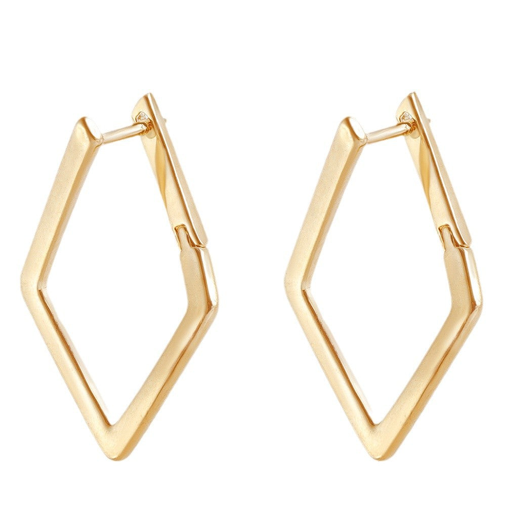 Wholesale Geometric Quadrilateral Ear Buckle Simple Design Earrings