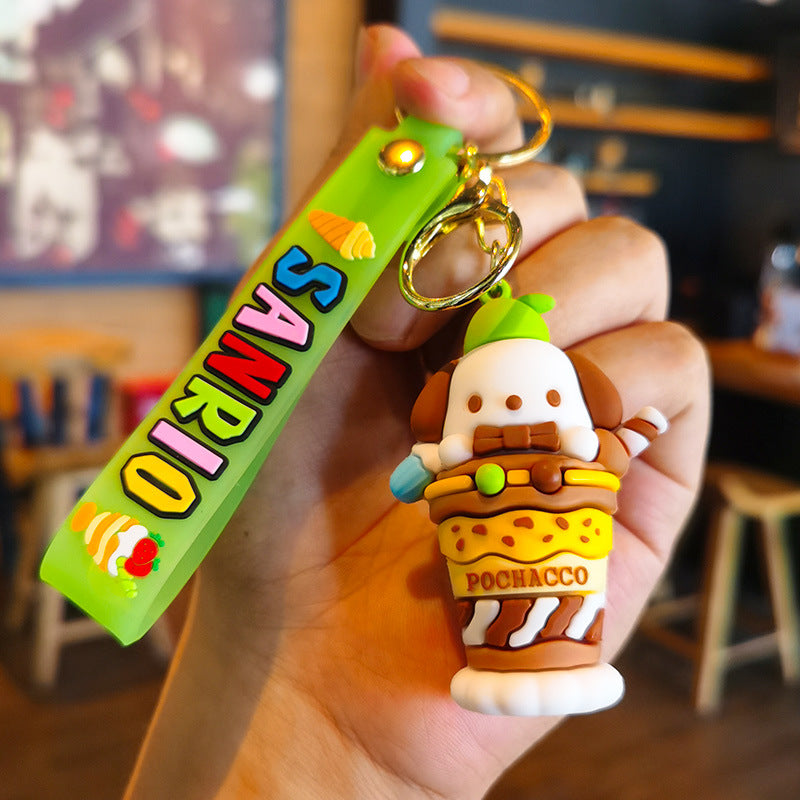 Wholesale Cartoon Cute Silicone Keychains ACCVIP-KC-FanChe001