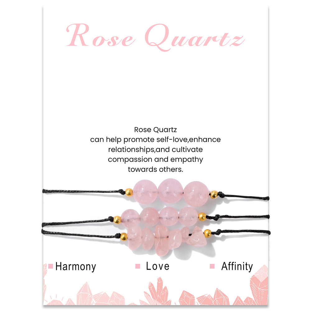 Wholesale Natural Stone Crystal Set Crushed Stone Beads Handmade Woven Bracelets ACC-BT-GEB010