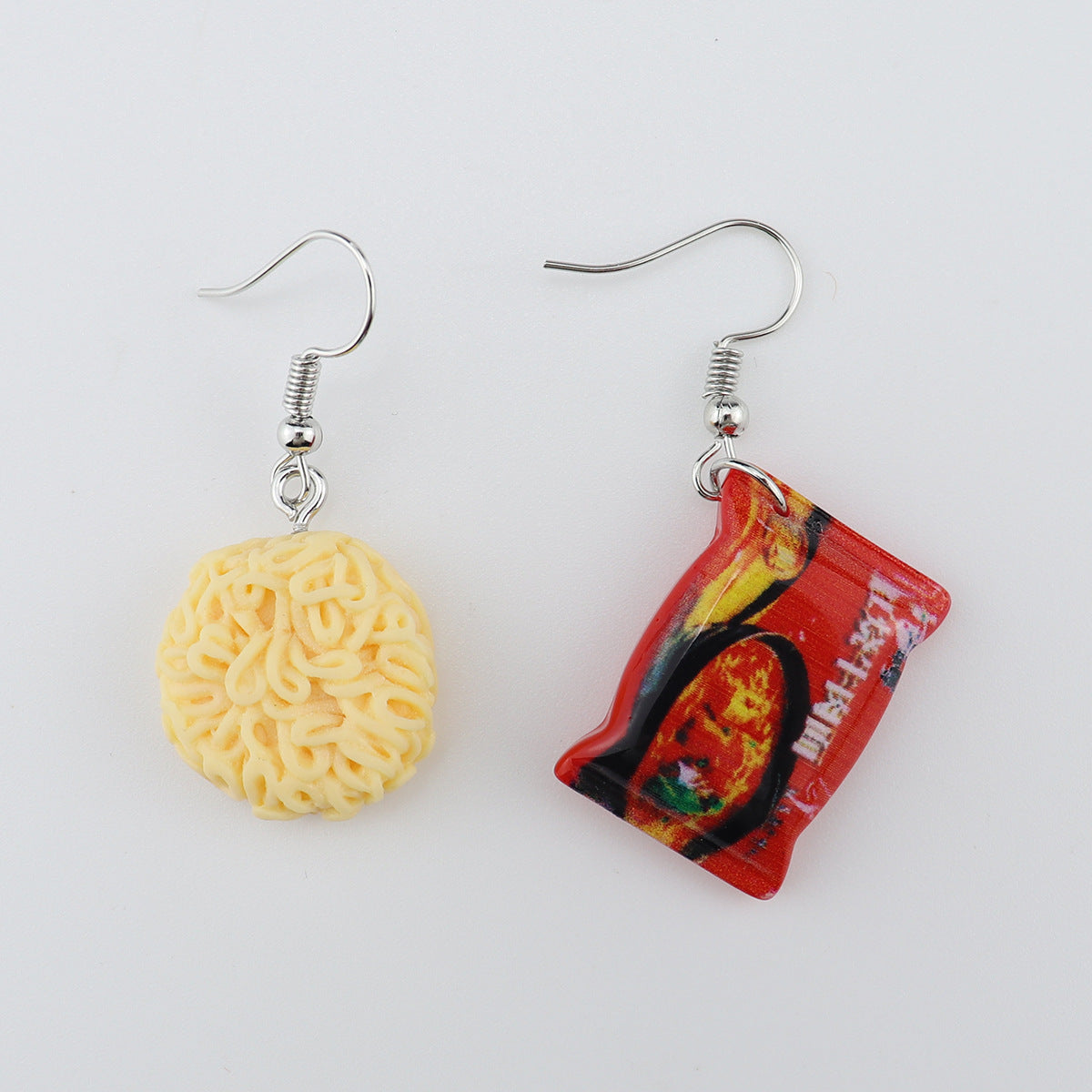 Wholesale  10pcs Creative  Fries Instant Noodles Earrings