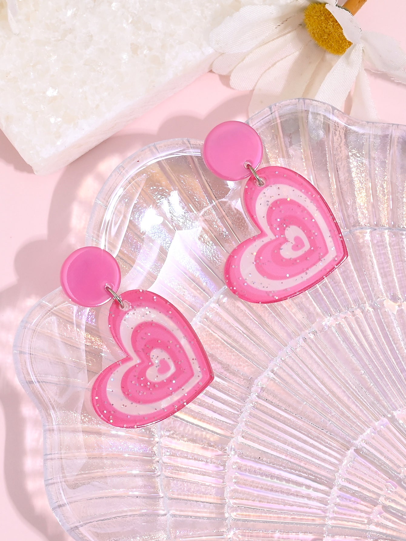 Wholesale Acrylic Heart Earrings