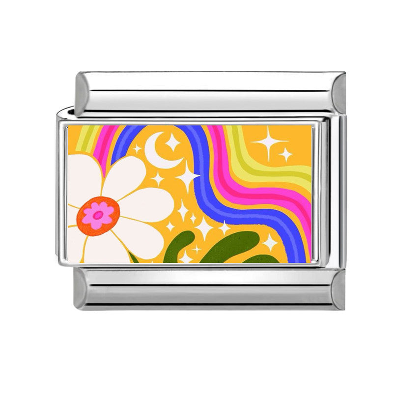 Wholesale 9mm Italian Charm Starter Bracelets DIY Colorful Single Section Creative Stainless Steel Composable Bracelet