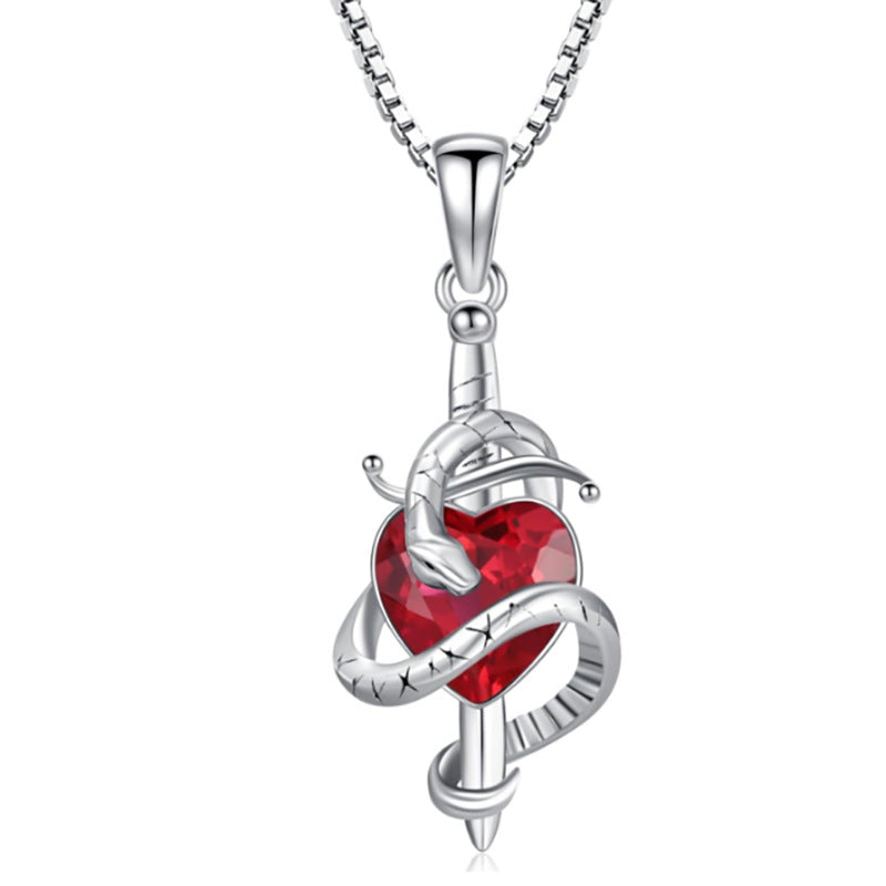 Wholesale  Retro Snake-shaped Winding Diamond Dropping Oil Necklace