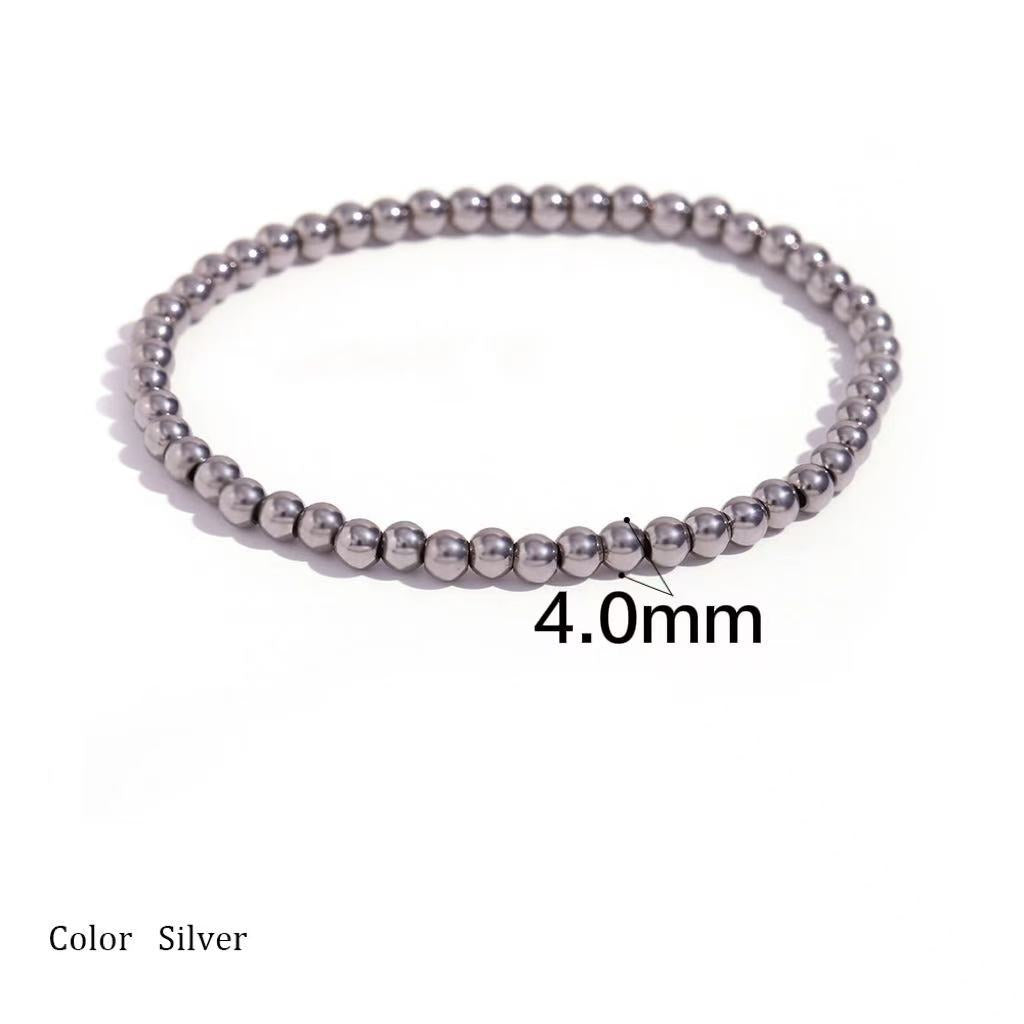 Wholesale Simple Design Gold-Plated Beaded Bracelet for Women,  Fashion Jewelry Accessory