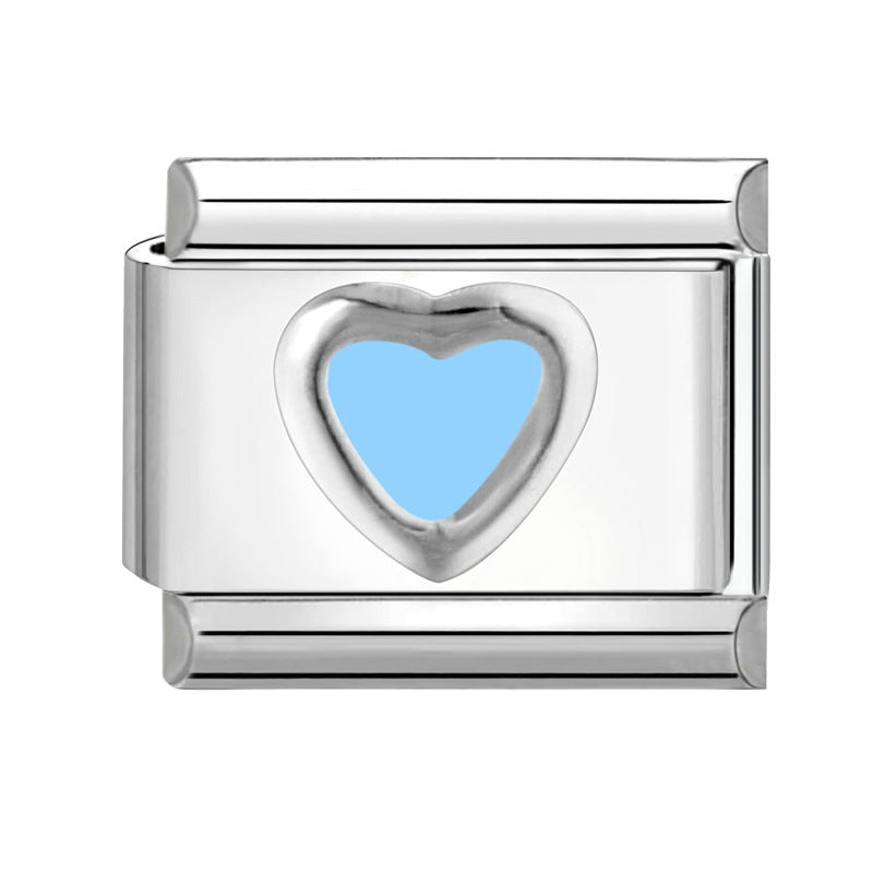 Wholesale Italian Charm Bracelet 9mm DIY Splicing Creative Pattern Stainless Steel Composable Bracelet