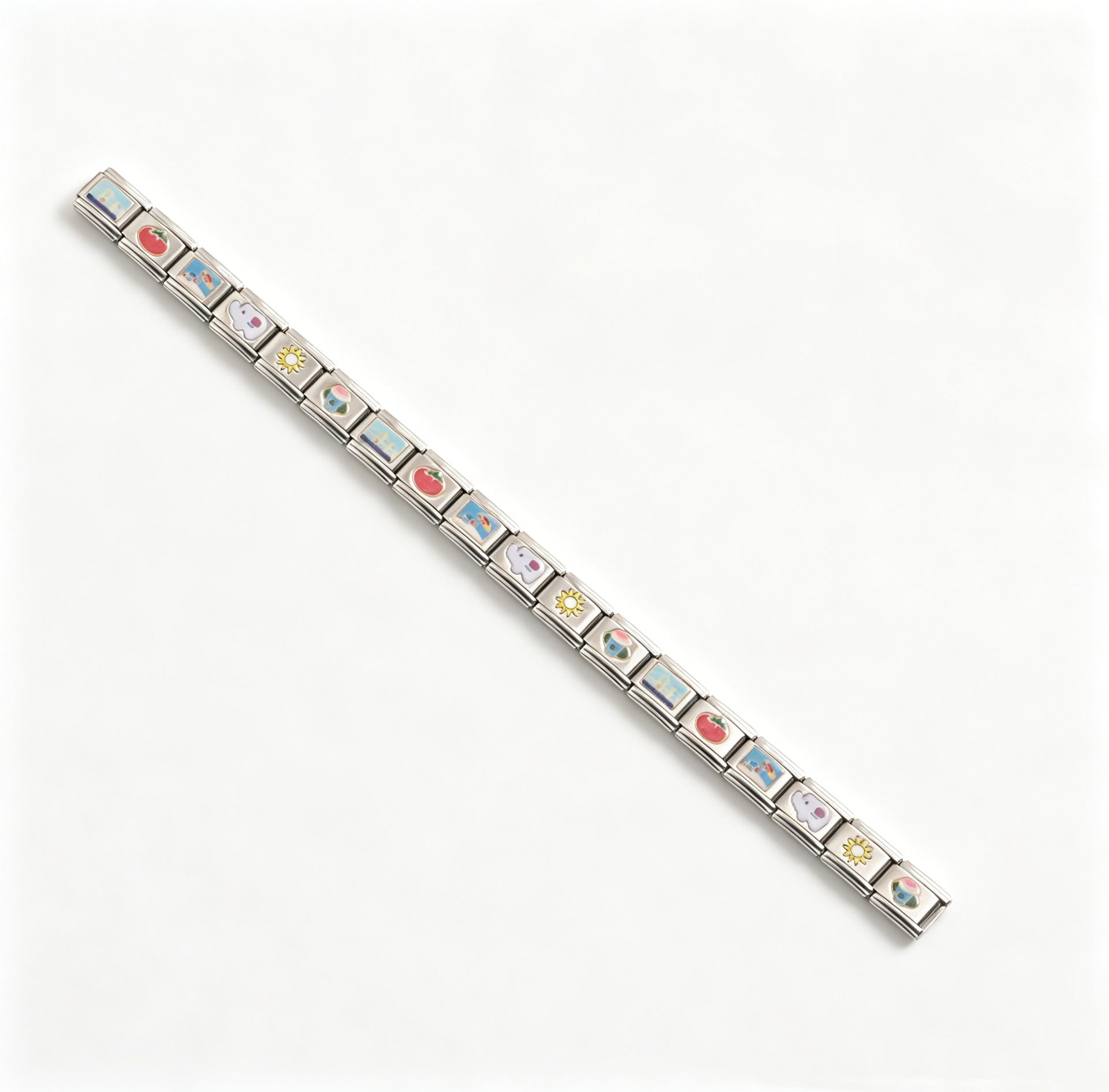 Wholesale Stainless Steel Street Dance Bracelet with Cartoon Pattern,  Fashion Accessory for Unisex,  Trendy Italy Style Chain