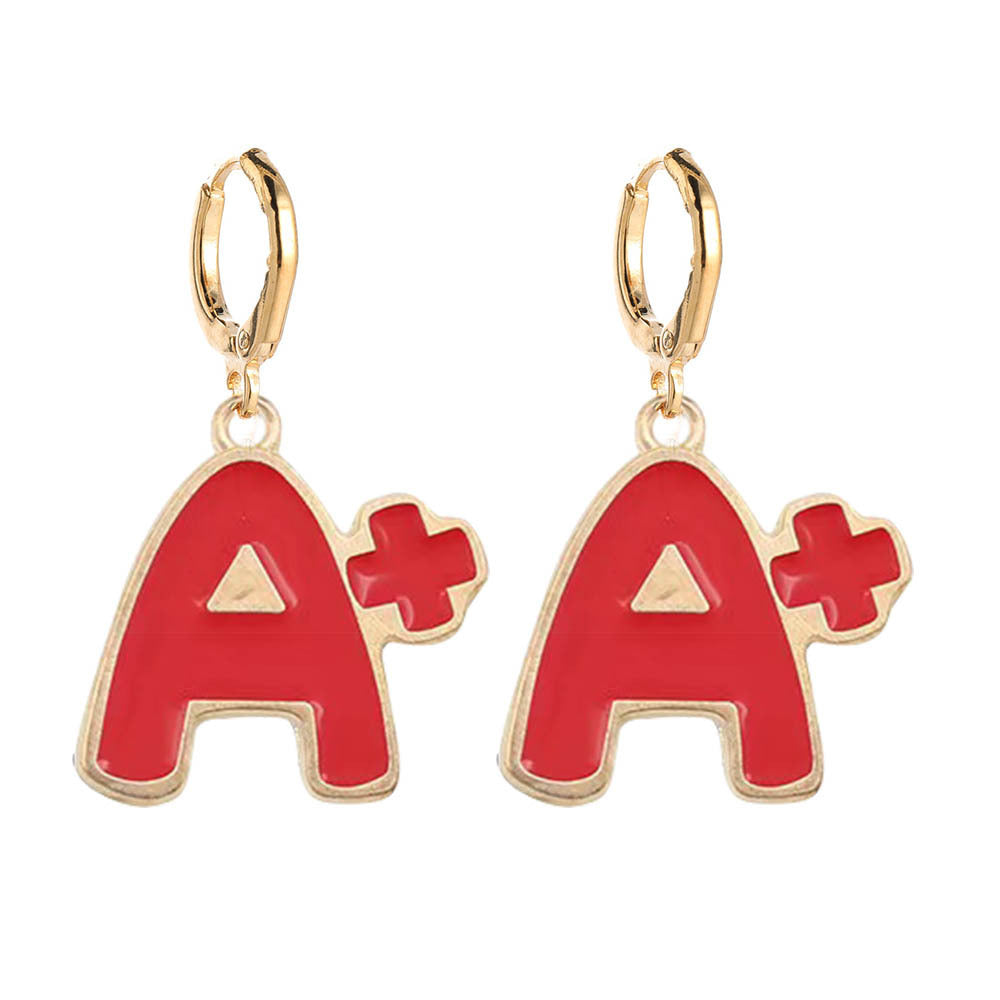 Wholesale  Teachers' Day Earrings Pencil Book Clock Alloy Oil Dropping Earrings