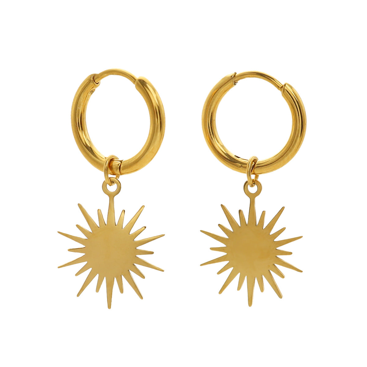 Wholesale 14K Gold Fadeless Stainless Steel Earrings
