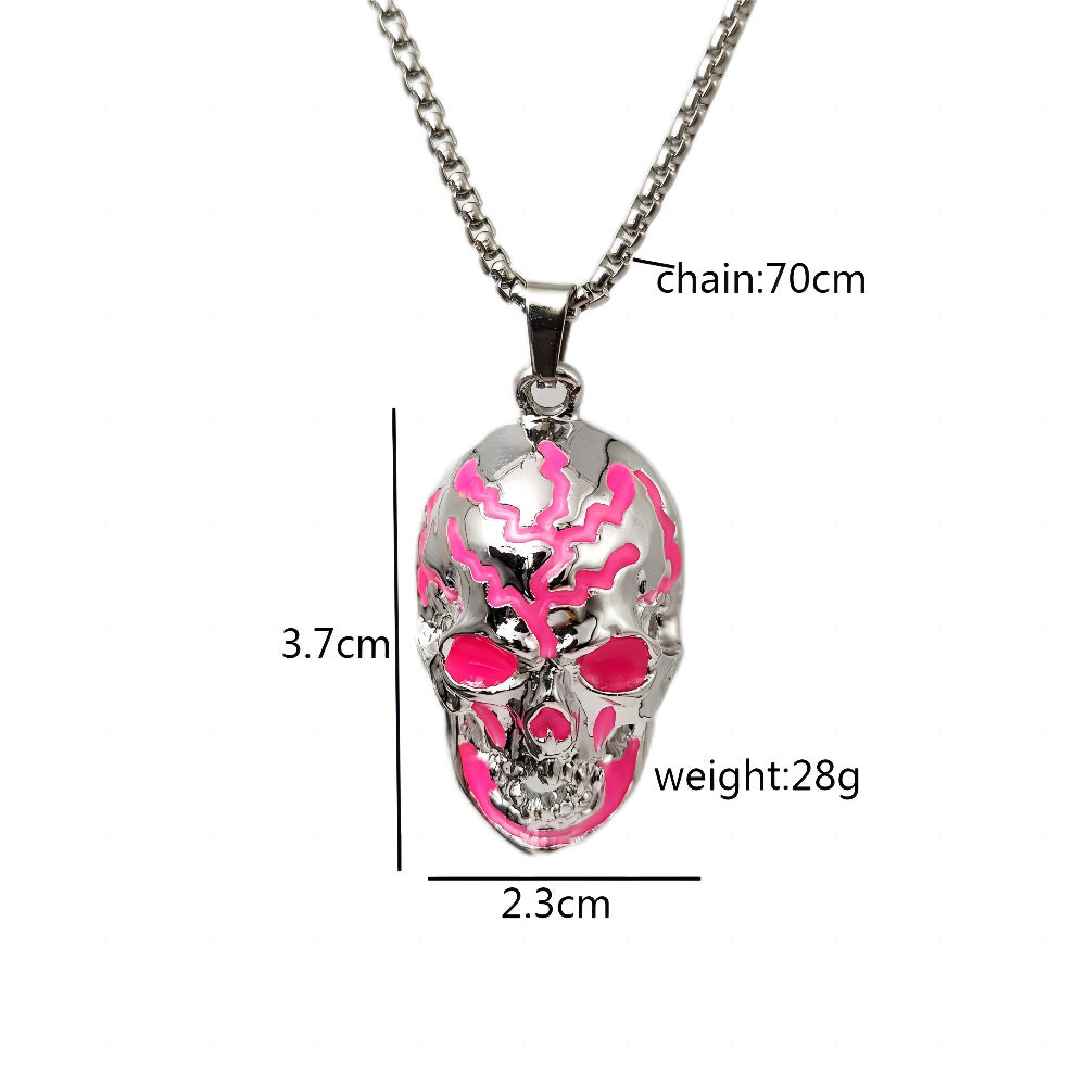 Wholesale  Halloween Long Luminous Necklace  Skull  Necklace