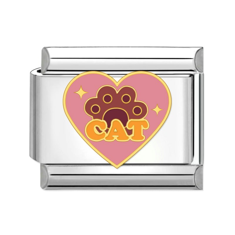 Wholesale Italian beaded bracelet 9mm DIY splicing detachable love stainless steel combinable bracelet