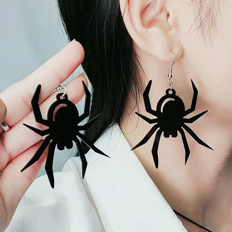 Wholesale Trendy Acrylic  Earrings with Skull Pumpkin Design - Jewelry Accessory for Party Wear and Gift