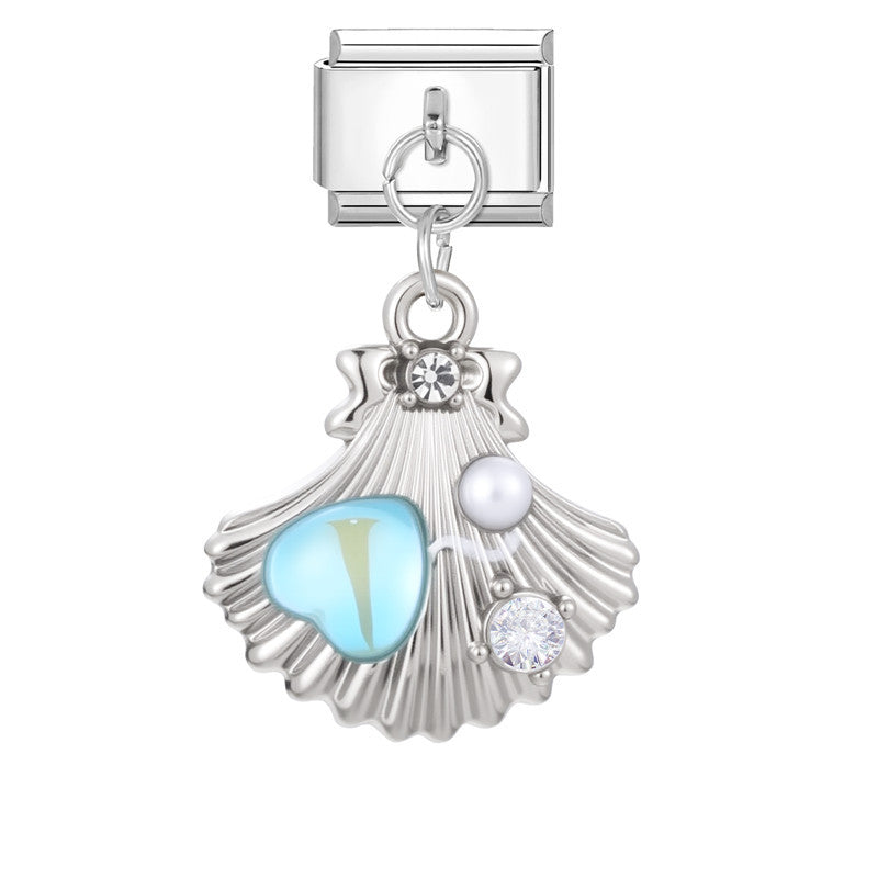 Wholesale Italian steel pendant bracelet module accessories necklace DIY